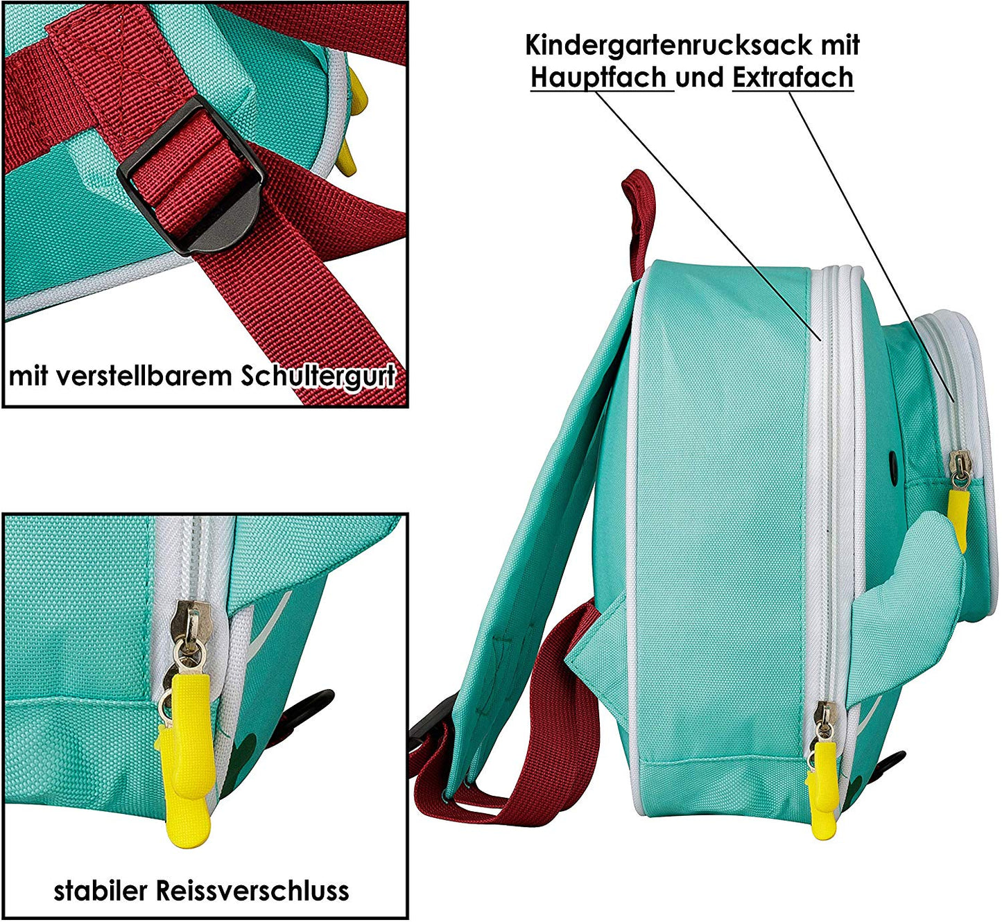 Kinderrucksack im tierischen Design - piepmatzundgrünschnabel