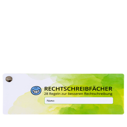 Rechtschreibregelfächer - kleines Nachschlagewerk - Rechtschreibregel