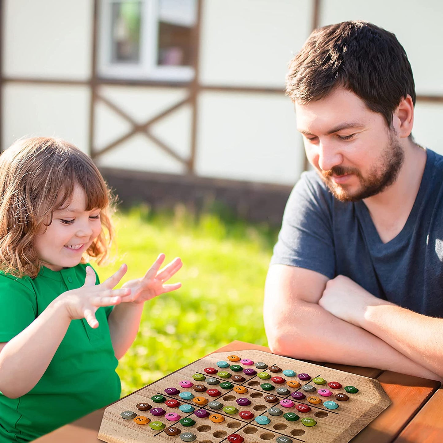 Sudoku aus Holz - Brettspiel - Konzentration-, Denk- und Strategiespiel - Förderung der Logik und Mathematik